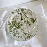 Floral Bunny Tiered Tray