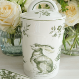 Floral Bunny Cookie Jar