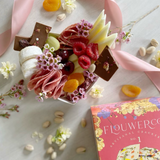 Valentine's Day Charcuterie Box w. Floral Crackers for Two