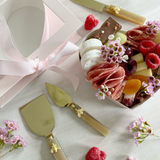 Valentine's Day Charcuterie Box w. Floral Crackers for Two