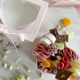 Valentine's Day Charcuterie Box w. Floral Crackers for Two