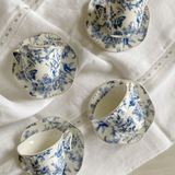 Blue Tea Cup & Saucer Set