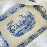 Blue Chinoiserie Tea Set w. Tray