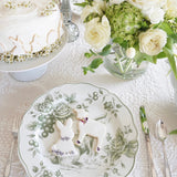 Floral Bunny Plates